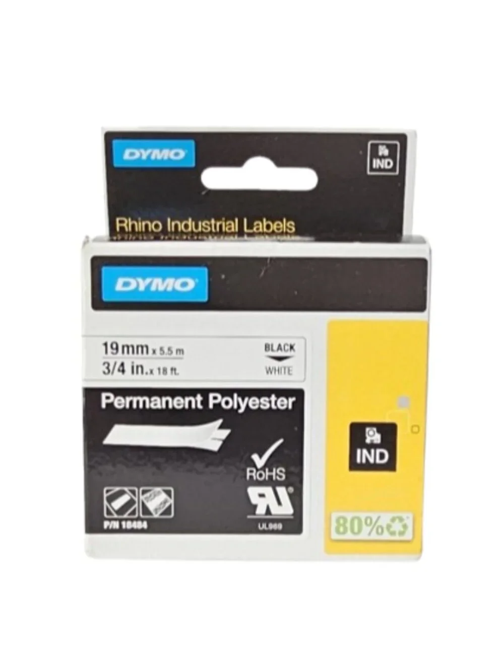 DYMO Rhino Permanent Poly Industrial Label Tape 3/4